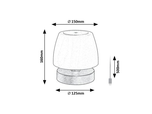 Veioza LED exterior Odera, negru, 3W, 140lm, 3000K, IP44, Rabalux, 7040