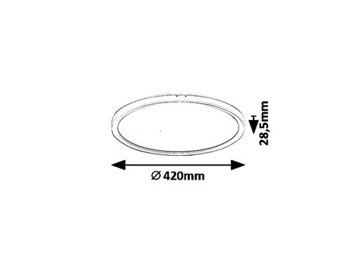 Plafoniera LED Pavel, alb, 22W, 2200lm, 4000K, IP20, Rabalux, 3428