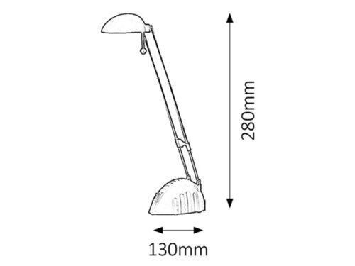 Veioza Ronald, negru, 350lm, LED 5W, 6400K, Rabalux 4334