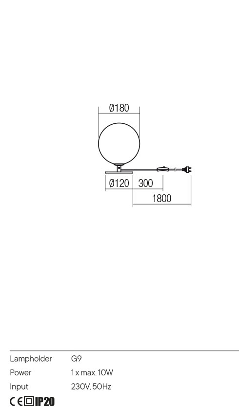Veioza Roy, alama antica patinata, 1 x G9, IP20, Redo, 01-2783