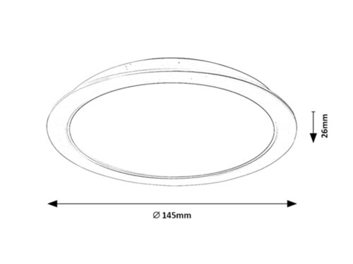 Spot LED incastrat Shaun, alb, 12W, 1300lm, 4000K, D.14,5cm, IP20, Rabalux, 3164