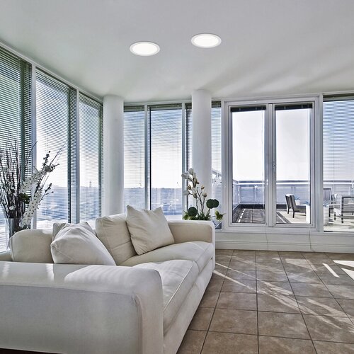 Spot LED incastrat Shaun, alb, 18W, 1845lm, 4000K, D.17cm, IP20, Rabalux, 3165