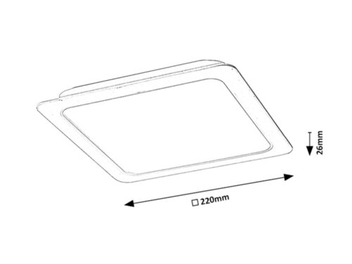 Spot LED incastrat Shaun, alb, 24W, 2400lm, 4000K, D.22cm, IP20, Rabalux, 3170