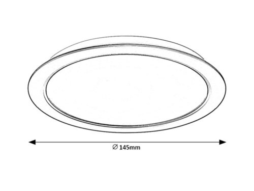 Spot LED incastrat Shaun, negru, 12W, 1035lm, 4000K, D.14,5cm, IP20, Rabalux, 2679