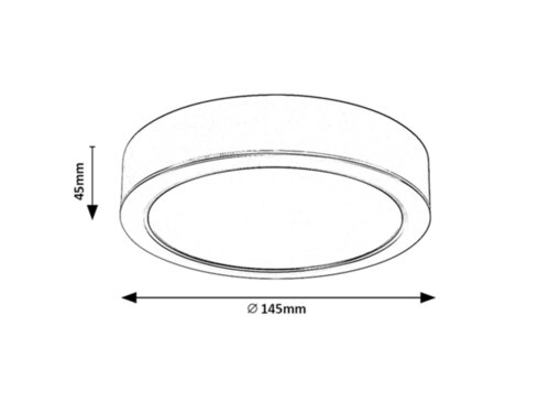 Plafoniera LED Shaun, negru, 12W, 1035lm, 4000K, IP20, Rabalux, 2686