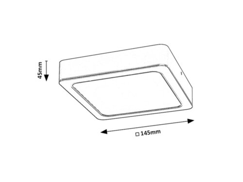 Plafoniera LED Shaun, negru, 12W, 1035lm, 4000K, IP20, Rabalux, 2689