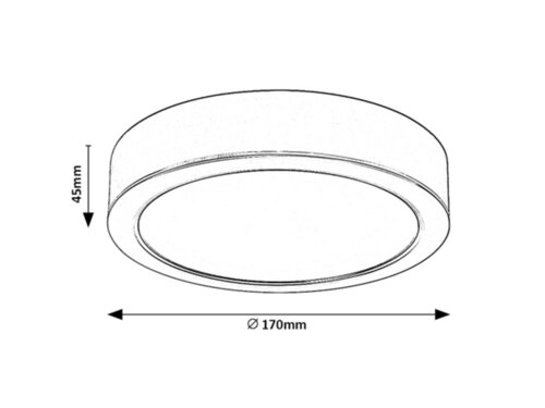 Plafoniera LED Shaun, negru, 17W, 1500lm, 4000K, IP20, Rabalux, 2687