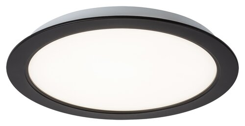 Spot  LED incastrat Shaun, negru, 24W, 2300lm, 4000K, D.22cm, IP20, Rabalux, 2681