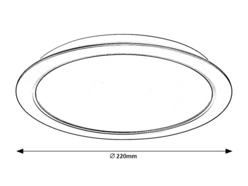 Spot  LED incastrat Shaun, negru, 24W, 2300lm, 4000K, D.22cm, IP20, Rabalux, 2681