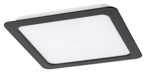Spot LED incastrat Shaun, negru, 24W, 2300lm, 4000K, D.22cm, IP20, Rabalux, 2685