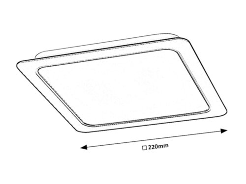 Spot LED incastrat Shaun, negru, 24W, 2300lm, 4000K, D.22cm, IP20, Rabalux, 2685