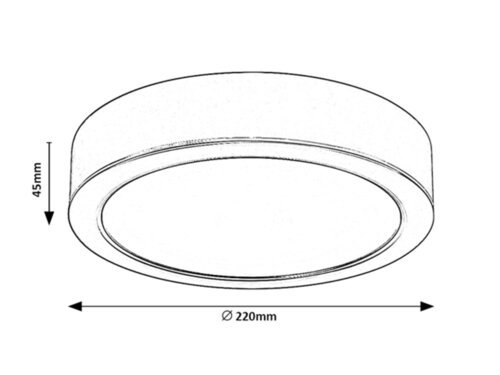 Plafoniera LED Shaun, negru, 24W, 2300lm, 4000K, IP20, Rabalux, 2688