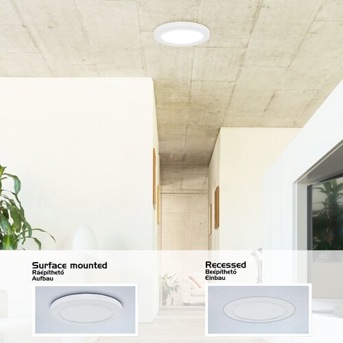 Plafoniera LED Sonnet, alb, 18W, 1880lm, 4000K, senzor de miscare, IP20, Rabalux, 1491