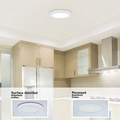 Plafoniera LED Sonnet, alb, 30W, 2800lm, 4000K, IP20, Rabalux, 1490