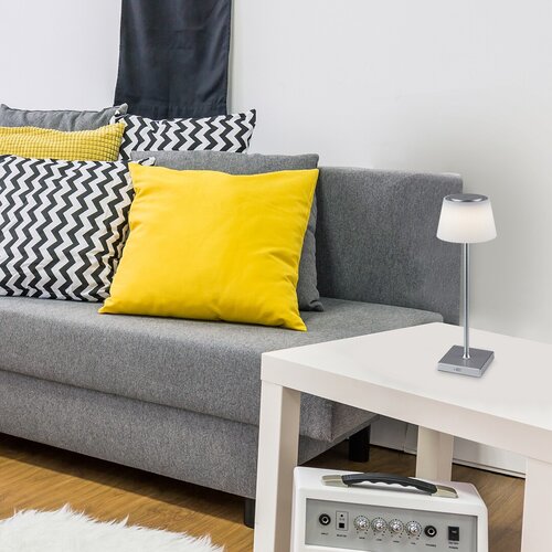 Veioza LED interior/exterior Taena, argintiu, 4W, 200lm, 3000K-5000K, IP44, Rabalux, 76013