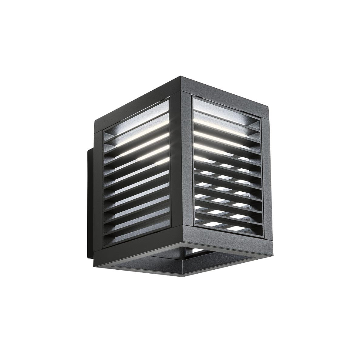Aplica LED exterior Xiera, negru mat, 10W, 576lm, 3000K, IP54, Redo, 9566