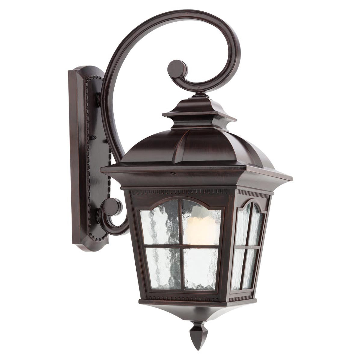 Aplica exterior York, negru antic cu patina maro, 1xE27, IP44, Redo, 9648