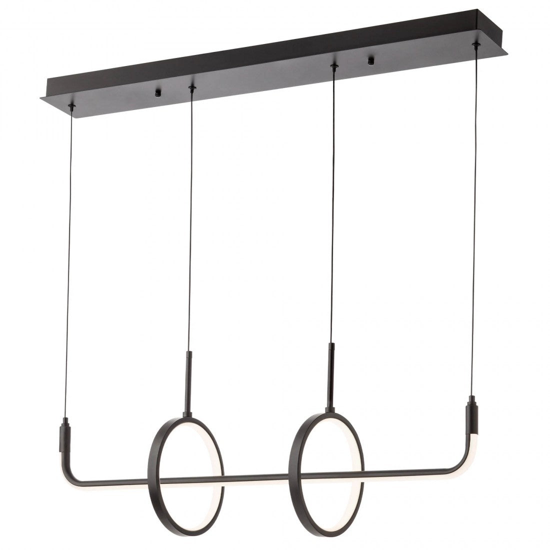 Lustra suspendata LED Olimp, negru mat, 40W, 2620lm, 3000K-4000K-6500K, H.120cm, IP20, Smarter, 01-2705