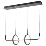 Lustra suspendata LED Olimp, negru mat, 40W, 2620lm, 3000K-4000K-6500K, H.120cm, IP20, Smarter, 01-2705