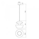 Lustra suspendata Lampu, negru/auriu, 1xE27, D.25cm, IP20, Smarter, 01-2712