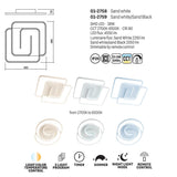 Plafoniera LED Intersia, alb, 38W, 2250lm, 3000K,4500K,6500K, L.48cm, IP20, Smarter, 01-2758