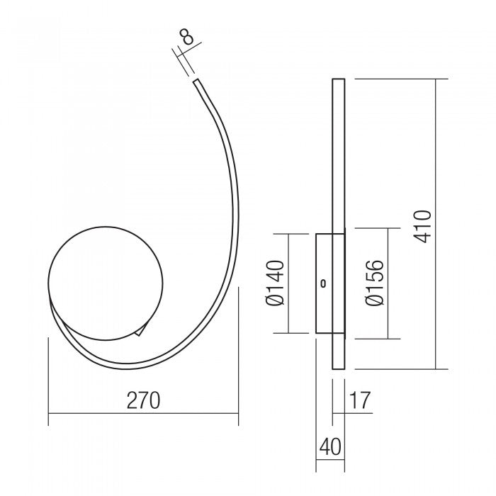 Aplica LED Nexus, alb mat, 16W, 1221lm, 3000K, IP20, Smarter, 01-2955