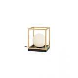 Veioza Zodiac, negru/alama, sticla, 1xE14, H.22cm, IP20, Smarter, 01-3052