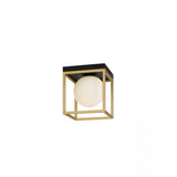 Plafoniera Zodiac, negru/alama, sticla, 1xE14, L.18cm, IP20, Smarter, 01-3053