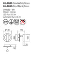 Aplica Closer, alb mat, LED, 6W, 378 lumeni, lumina calda 3000K, Smarter 01-3089