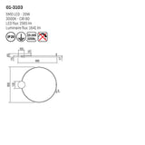 Plafoniera Atom, negru/alama, LED, 20W, 2565 lumeni, alb cald 3000K, D.60 cm, Smarter 01-3103