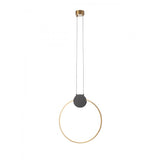 Lustra suspendata Atom, negru/alama, LED, 11W, 1408 lumeni, alb cald 3000K, D.40 cm, Smarter 01-3106