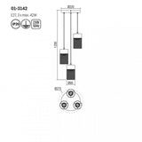 Lustra suspendata Stem, lemn natur, 3xE27, H.120cm, IP20, Smarter, 01-3142