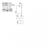 Lustra suspendata Global, negru mat, 1xE27, D.15cm, IP20, Smarter, 01-3164