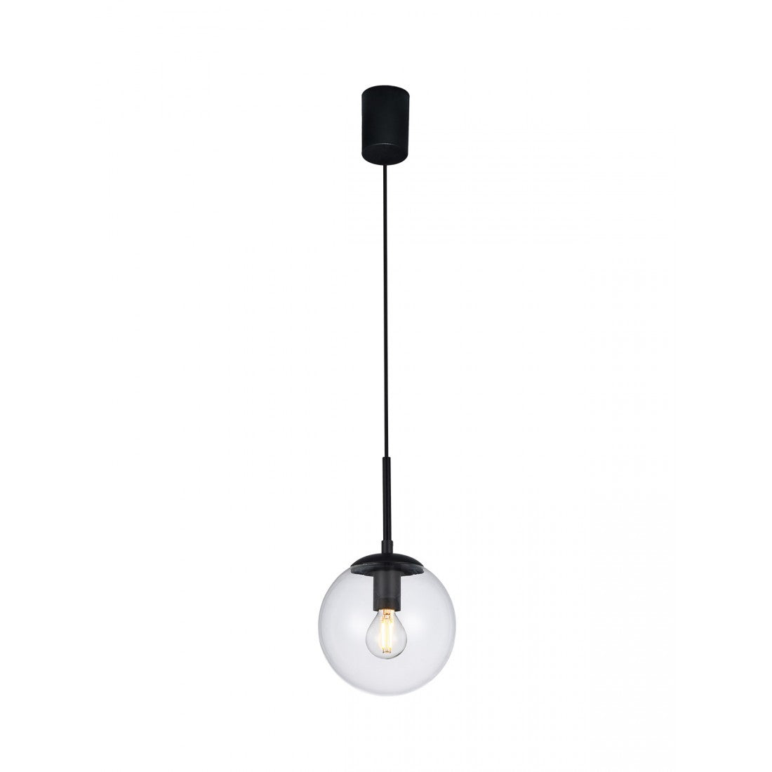 Lustra suspendata Global, negru mat, 1xE27, D.15cm, IP20, Smarter, 01-3164