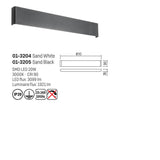 Aplica LED Pepas,negru mat, 20W, 1921lm, 3000K, L.61cm, IP20, Smarter, 01-3205