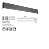 Aplica LED Pepas, negru mat, 30W, 2741lm, 3000K, L.83cm, IP20, Smarter, 01-3207