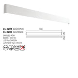 Aplica LED Pepas, alb mat, 40W, 3303lm, 3000K, L.110cm, IP20, Smarter, 01-3208