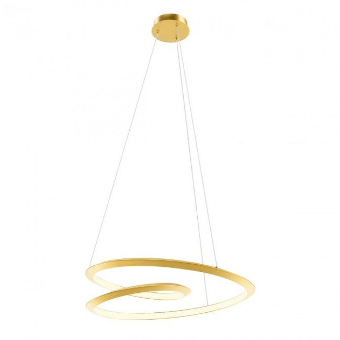 Lustra LED suspendata Storm, auriu mat, 60W, 4544lm, 3000K, 4000K, 6000K, D.80cm, IP20, Smarter, 01-3377