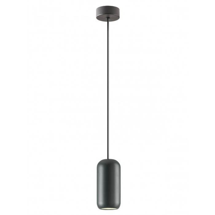 Lustra suspendata Boom, negru mat, 1XGU10, D.8 cm, Smarter 01-3474