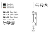 Lustra suspendata Boom, negru mat, 1XGU10, D.12 cm, Smarter 01-3477