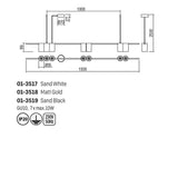 Lustra Modi, alb, 7XGU10, L.150 cm, Smarter 01-3517