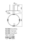 Suspensie Modi, alb, 8XGU10, D.64 cm, Smarter 01-3520