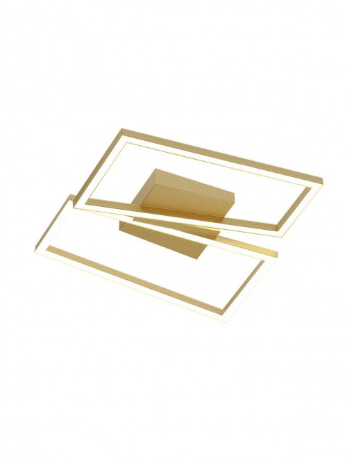 Plafoniera LED Slash, auriu mat, 30W, 2035lm, 3000K/4000K/6000k, L.50cm, IP20, Smarter, 01-3538