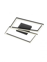 Plafoniera LED Slash, negru mat, 30W, 1725lm, 3000K/4000K/6000k, L.50cm, IP20, Smarter, 01-3539