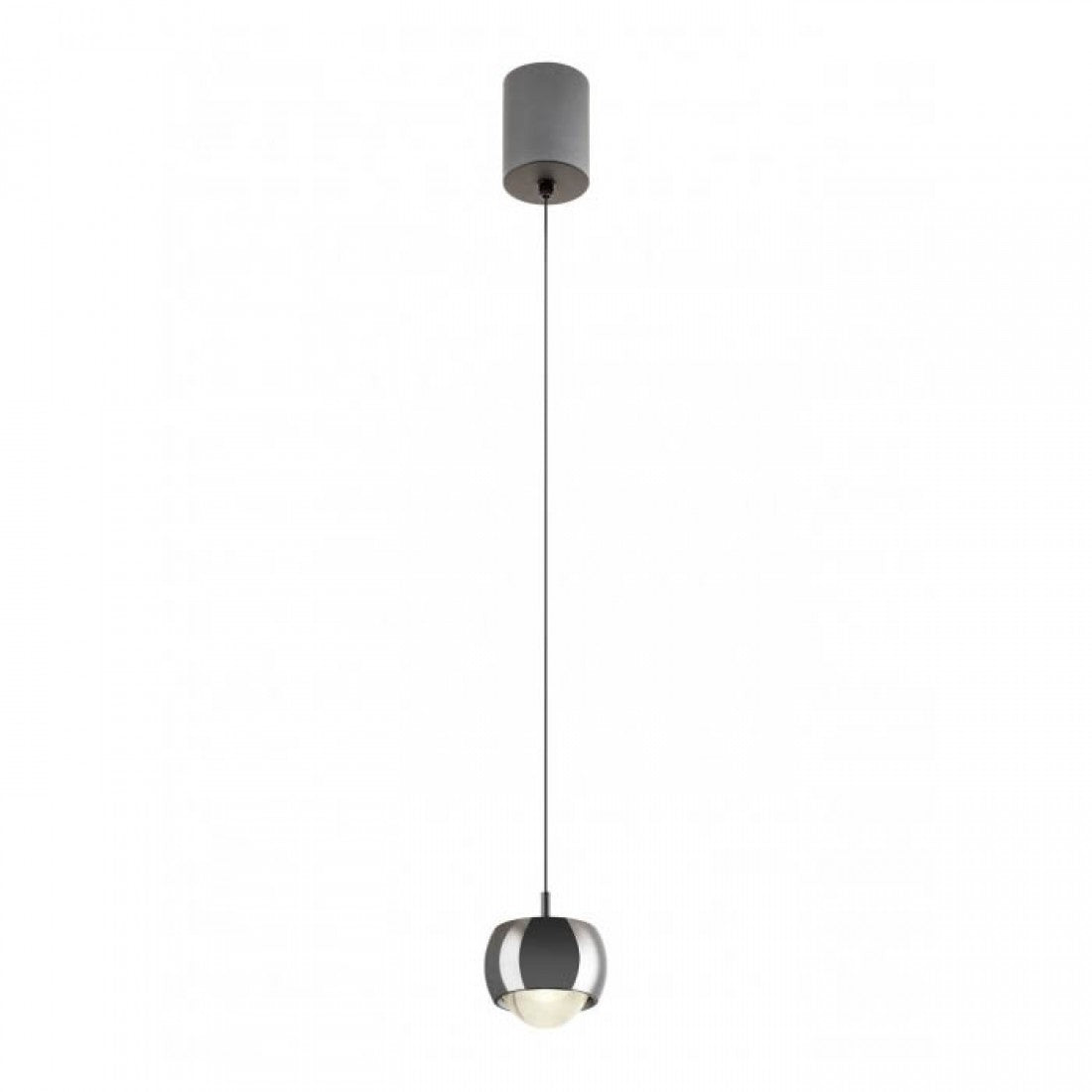 Lustra suspendata LED Aves, crom negru, 12W, 720lm, 3000K, H.200cm, IP20, Smarter, 01-3551