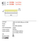 Aplica LED Seed, alb mat, 30W, 1915 lm, 3000K, L.61 cm, Redo, 01-3554
