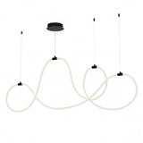 Suspensie Henk, negru mat, LED, 54W, 2700 lumeni, lumina calda 3000K, L.150 cm, Smarter 01-3557