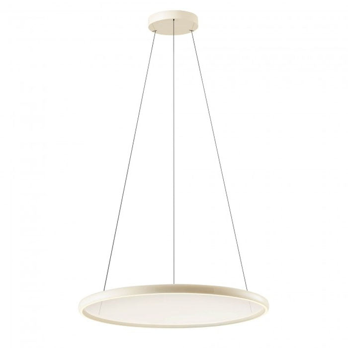 Lustra LED Vance, bej, 90W, 7200lm, 2700K, 4000K, 5000K, telecomanda, D.80cm, IP20, Redo, 01-3739