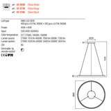 Lustra LED Vance, bej, 90W, 7200lm, 2700K, 4000K, 5000K, telecomanda, D.80cm, IP20, Redo, 01-3739