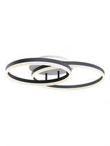 Plafoniera LED Tara, alb/negru mat, 70W, 4199lm, 3000K/4000K/6000k, D.50cm, IP20, Smarter, 01-3992